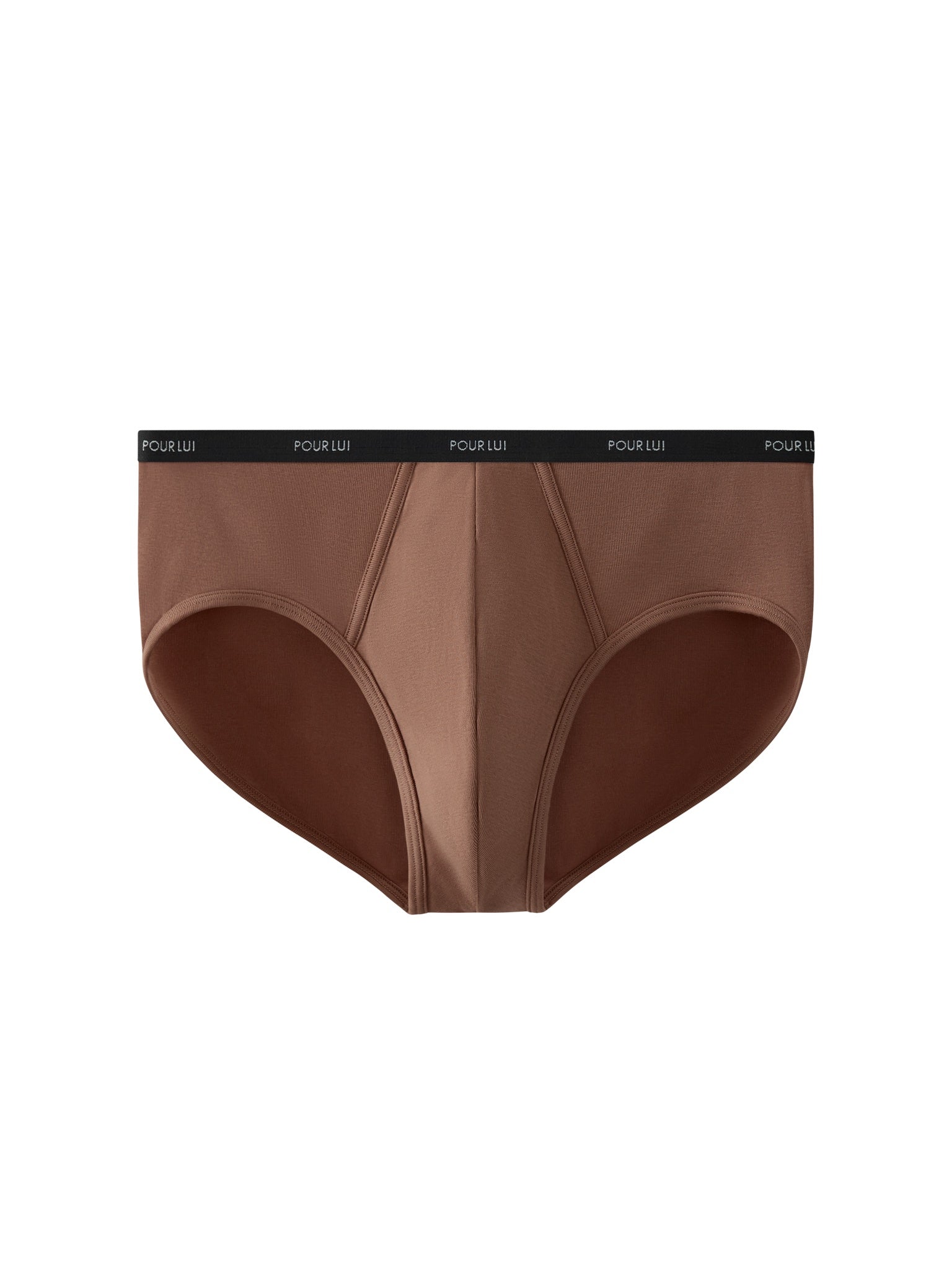whisperband-combed-cotton-briefs-3-pack Brown / Black Belt