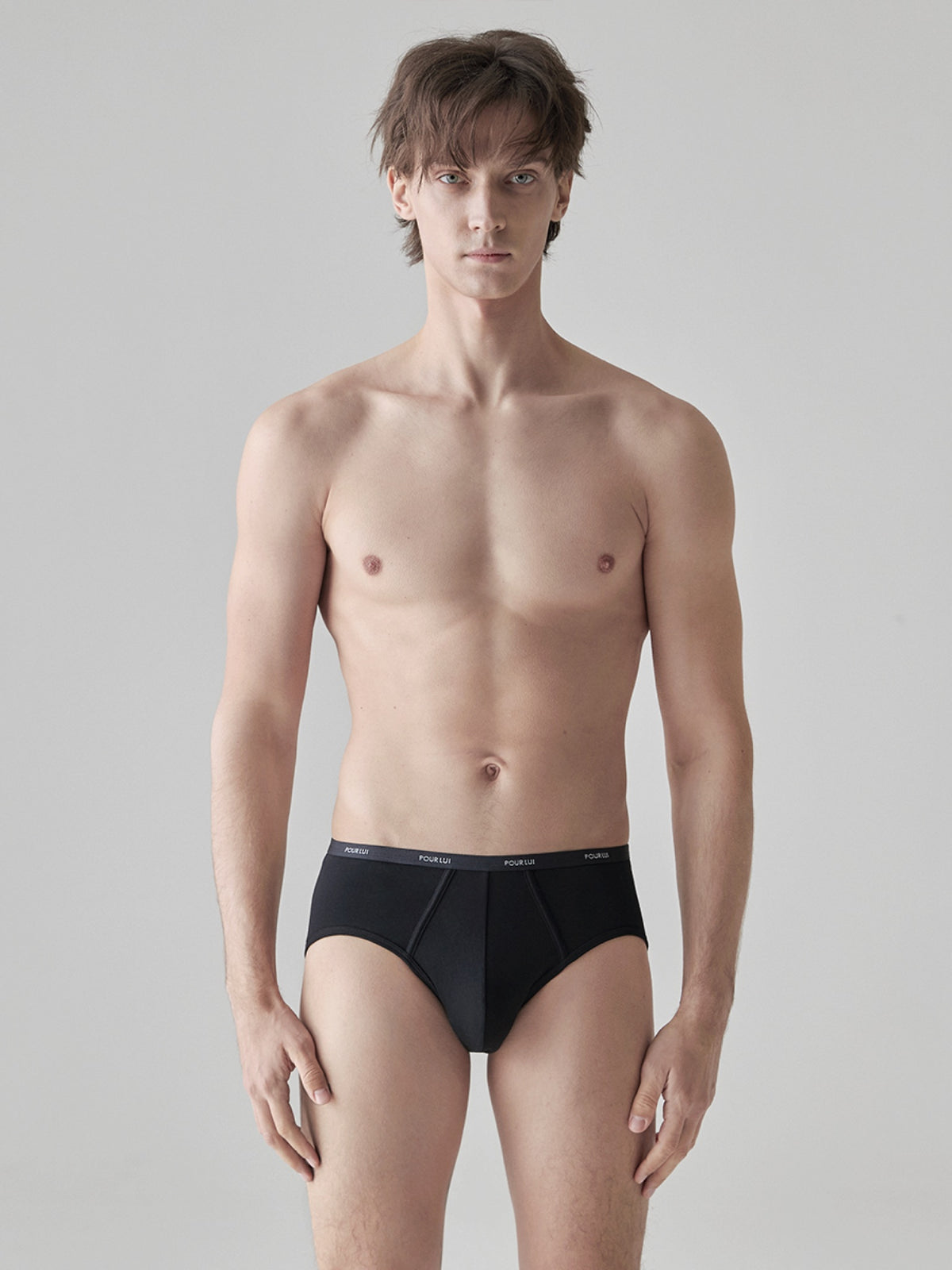 whisperband-pima-cotton-briefs-3-pack Black / Black Belt