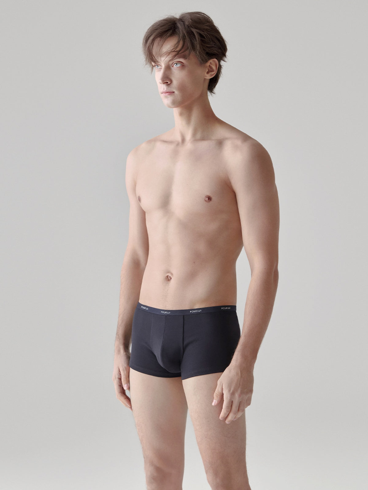 whisperband-pima-cotton-trunks-3-pack Black / Black Belt